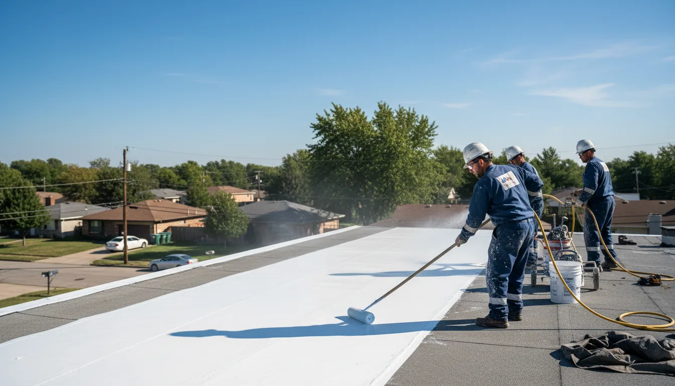 Commercial roof coating in Sawyerville, IL near me